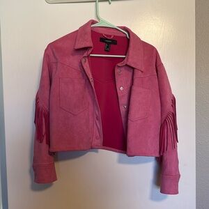 HOT PINK fringe cowboy jacket